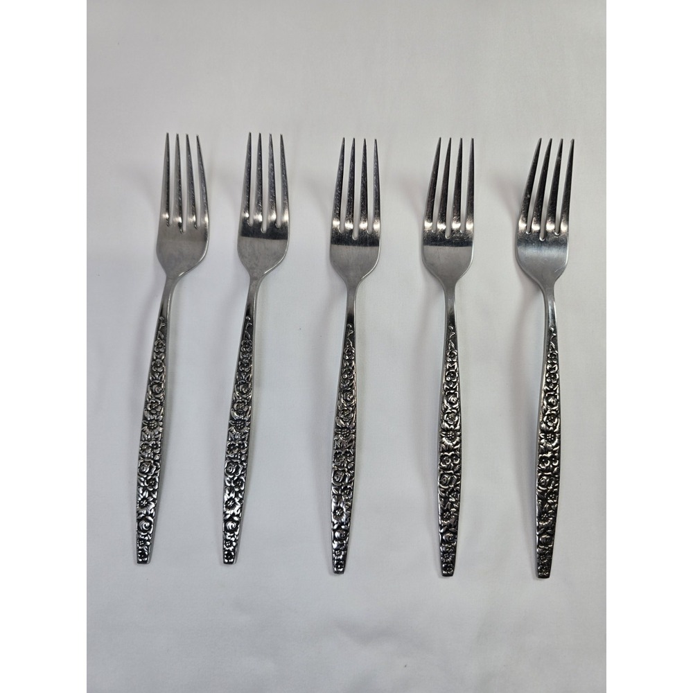 1847 Rogers Bros Flair 1956 Silverplate Dinner Fork Lot of 5 International
